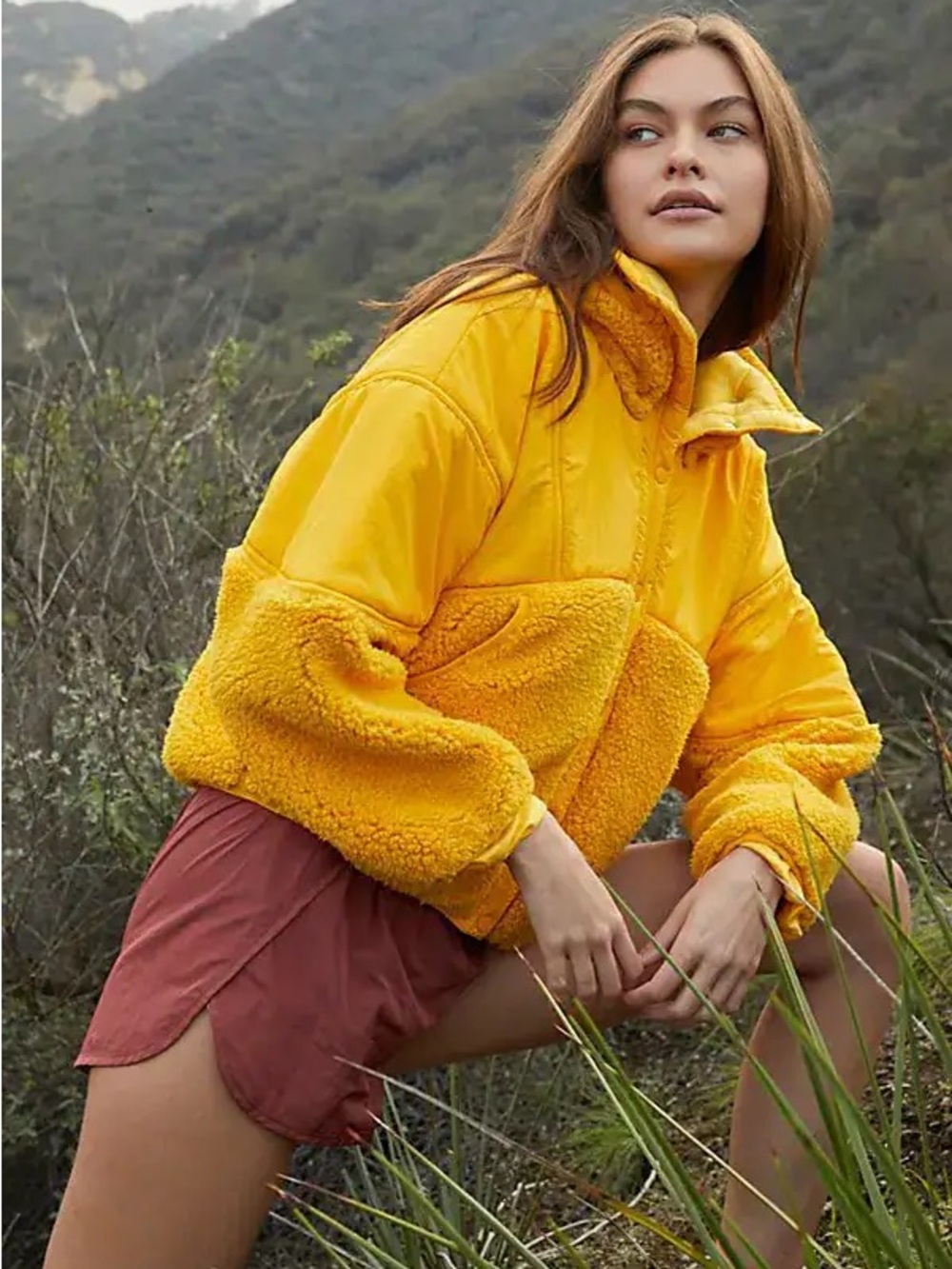 Free People | Adventure Awaits Fleece Jacket in Orangeade Medium